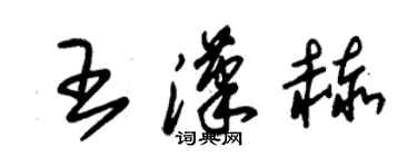 朱锡荣王汉赫草书个性签名怎么写