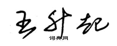 朱锡荣王升起草书个性签名怎么写