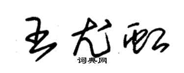 朱锡荣王尤虹草书个性签名怎么写