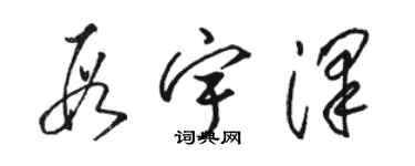 骆恒光段宇泽草书个性签名怎么写