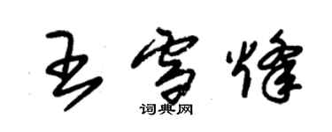 朱锡荣王雪烽草书个性签名怎么写