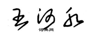 朱锡荣王河水草书个性签名怎么写