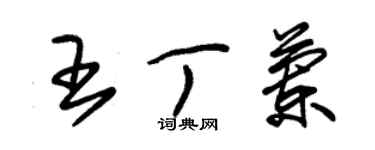 朱锡荣王丁兰草书个性签名怎么写
