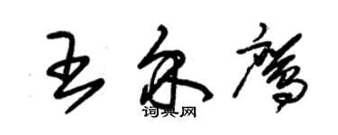 朱锡荣王介鹰草书个性签名怎么写