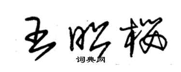 朱锡荣王昭樱草书个性签名怎么写