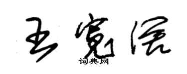 朱锡荣王宽阔草书个性签名怎么写