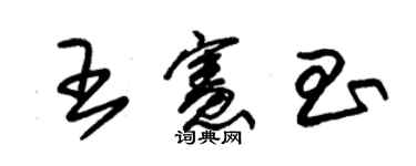 朱锡荣王宪昌草书个性签名怎么写