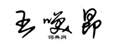 朱锡荣王笑昂草书个性签名怎么写