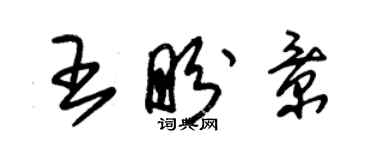 朱锡荣王盼景草书个性签名怎么写