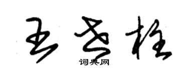 朱锡荣王世柱草书个性签名怎么写