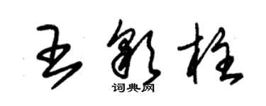 朱锡荣王彩柱草书个性签名怎么写