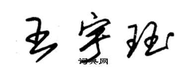 朱锡荣王宇珏草书个性签名怎么写