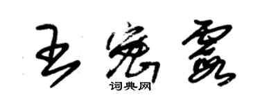 朱锡荣王密霞草书个性签名怎么写