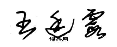 朱锡荣王廷霞草书个性签名怎么写