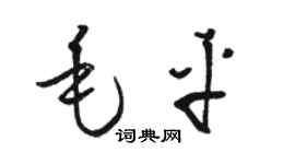骆恒光毛平草书个性签名怎么写