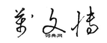 骆恒光万文博草书个性签名怎么写