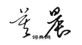 骆恒光莫晨草书个性签名怎么写