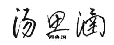 骆恒光汤思涵草书个性签名怎么写