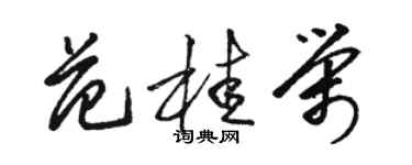 骆恒光范桂荣草书个性签名怎么写