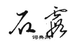 骆恒光石霞草书个性签名怎么写