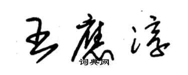 朱锡荣王应淳草书个性签名怎么写