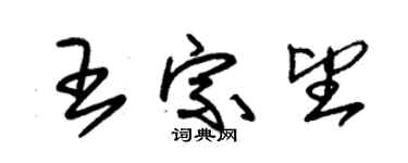 朱锡荣王宗望草书个性签名怎么写