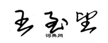 朱锡荣王至望草书个性签名怎么写
