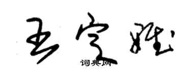 朱锡荣王定雅草书个性签名怎么写