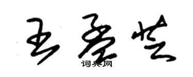 朱锡荣王孟芝草书个性签名怎么写
