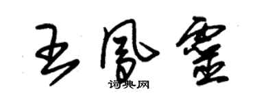 朱锡荣王凤灵草书个性签名怎么写