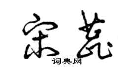 曾庆福宋蕊草书个性签名怎么写