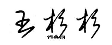 朱锡荣王杉杉草书个性签名怎么写