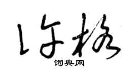 曾庆福许格草书个性签名怎么写