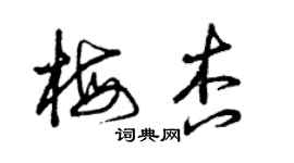 曾庆福梅杏草书个性签名怎么写