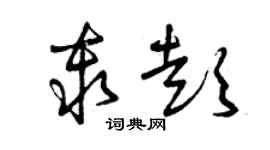 曾庆福秦彭草书个性签名怎么写