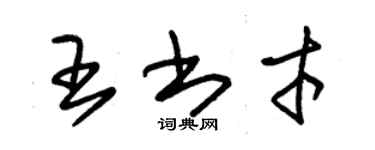 朱锡荣王书才草书个性签名怎么写