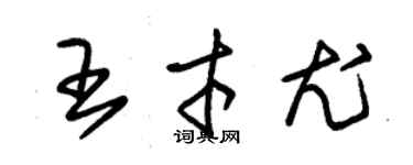 朱锡荣王才尤草书个性签名怎么写