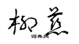 曾庆福柳慈草书个性签名怎么写