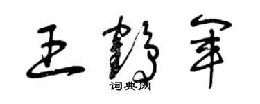 曾庆福王鹤军草书个性签名怎么写