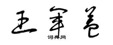 曾庆福王军益草书个性签名怎么写