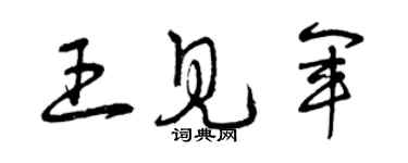 曾庆福王见军草书个性签名怎么写