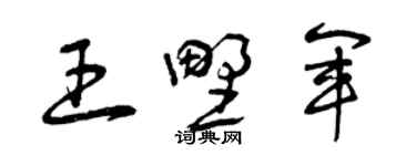 曾庆福王野军草书个性签名怎么写