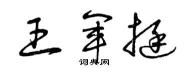 曾庆福王军挺草书个性签名怎么写