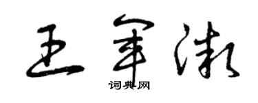 曾庆福王军微草书个性签名怎么写