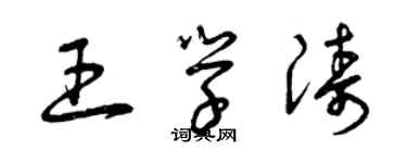 曾庆福王学涛草书个性签名怎么写