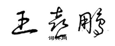 曾庆福王喜鹏草书个性签名怎么写