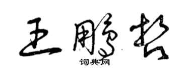 曾庆福王鹏哲草书个性签名怎么写