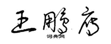 曾庆福王鹏雁草书个性签名怎么写
