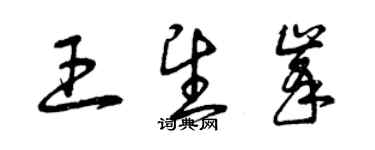 曾庆福王望峰草书个性签名怎么写
