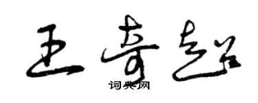 曾庆福王奇超草书个性签名怎么写